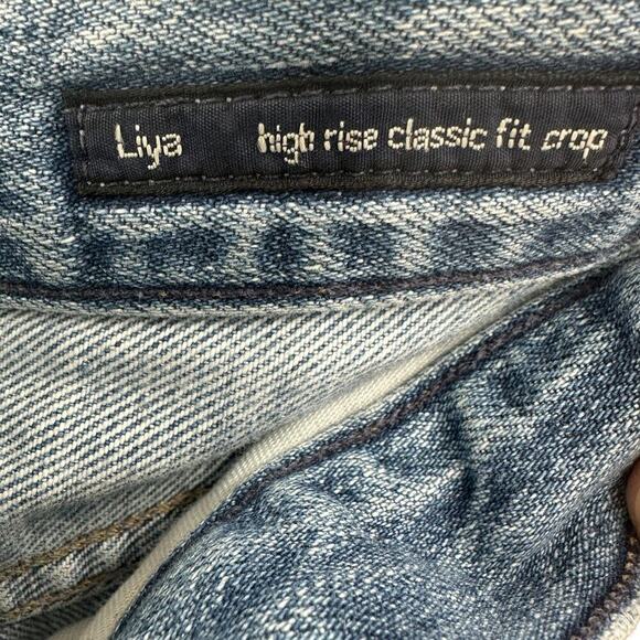 Citizens of Humanity‎ Liya High Rise Classic Fit Jeans Torn Denim Blue Size 25 - Picture 9 of 12